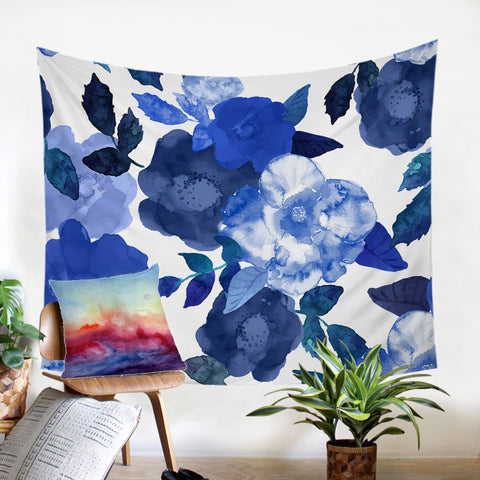 Image of Icy Flowers SW0629 Tapestry