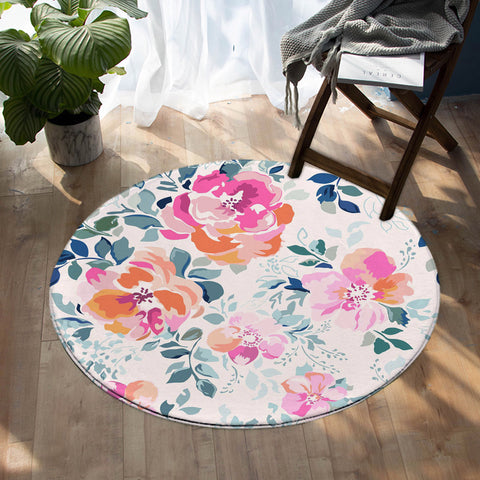 Image of Flower Bush SW0633 Round Rug