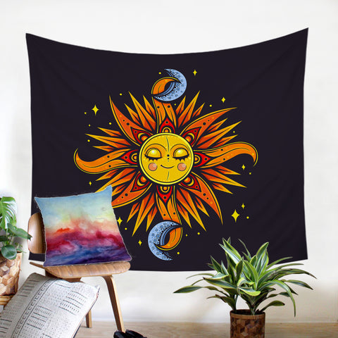 Image of Characterized Sun & Moon SW0635 Tapestry