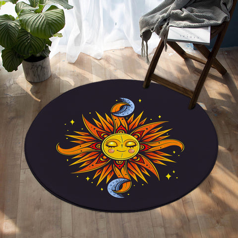 Image of Sun & Moons SW0635 Round Rug