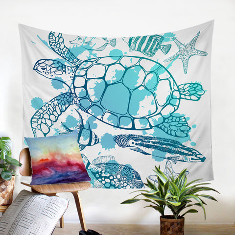 Image of Sea Turtle SW0637 Tapestry