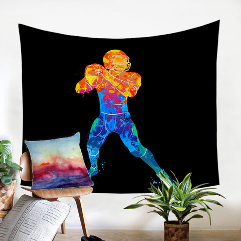 Image of Football Player SW0638 Tapestry