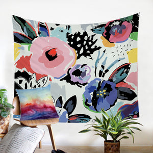 Painted Flowers SW0642 Tapestry