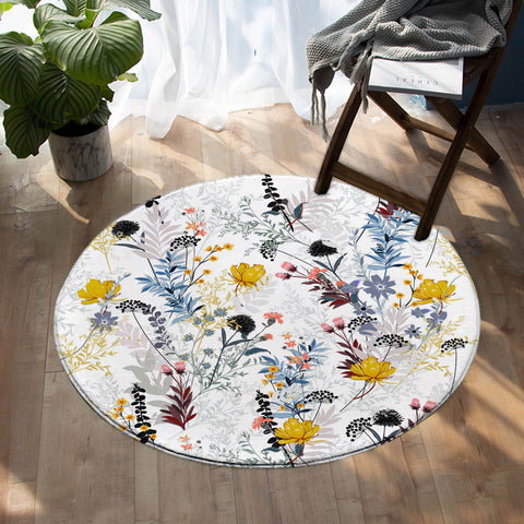 Image of Wild Flowers SW0645 Round Rug