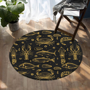 Seafood SW0646 Round Rug