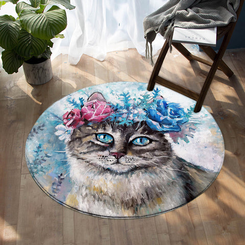 Image of Miss Meow SW0648 Round Rug