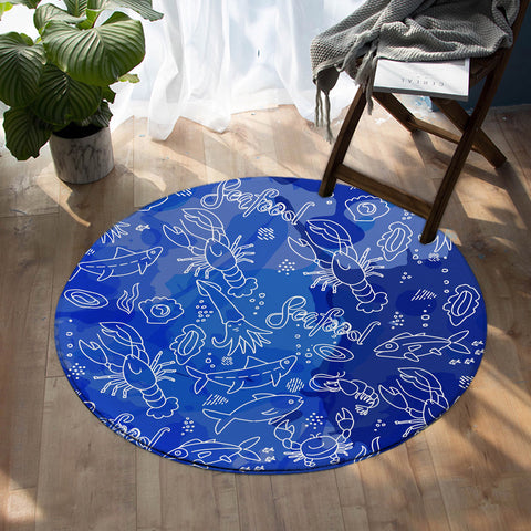 Image of Seafood SW0651 Round Rug