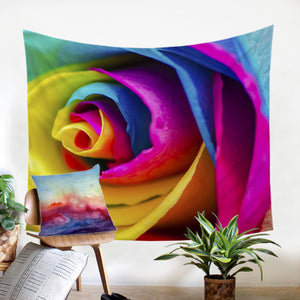 Multicolored Petals SW0652 Tapestry