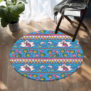 Pond Themed SW0655 Round Rug