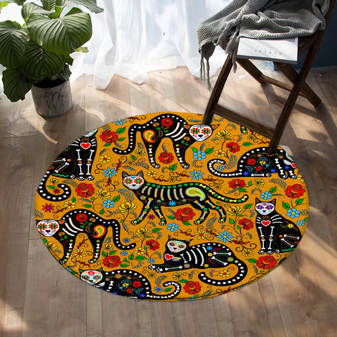 Image of X-ray Cat SW0657 Round Rug