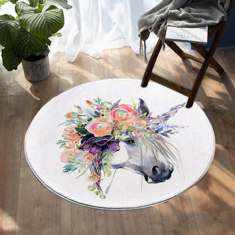 Image of Rosy Unicorn SW0662 Round Rug