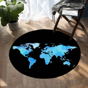 World Map SW0663 Round Rug