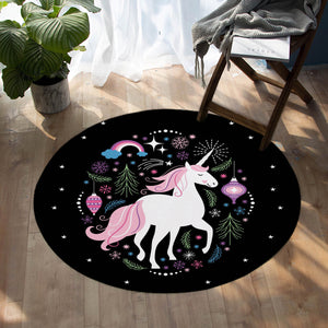 Starry Unicorn SW0665 Round Rug