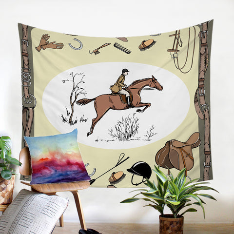 Image of Horse Rider SW0672 Tapestry
