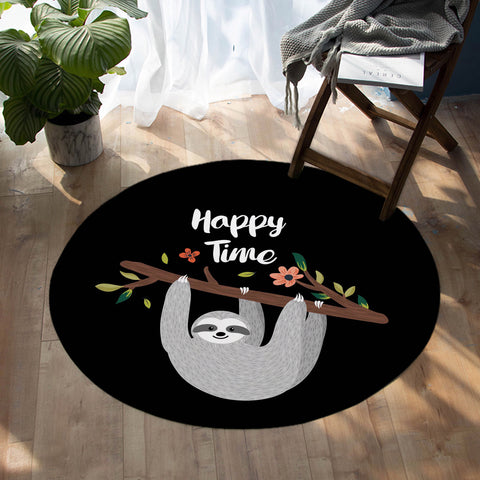 Image of Happy Time Sloth SW0675 Round Rug
