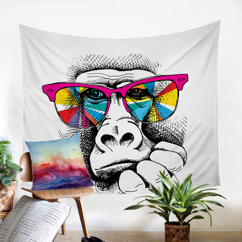 Image of Snazzy Chimpanzee SW0677 Hooded Blanket