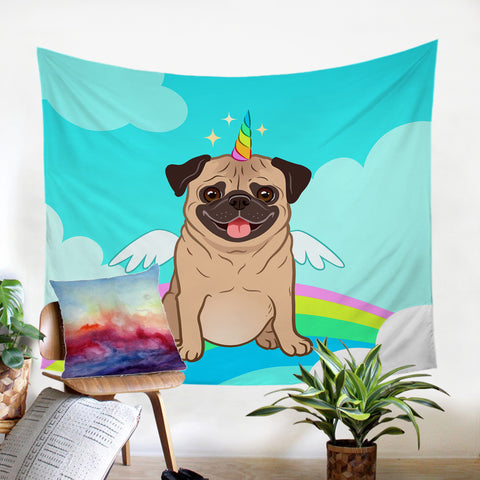 Image of Rainbow Pug SW0679 Tapestry