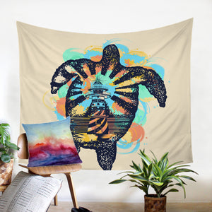 Lighthouse Turtle SW0680 Tapestry