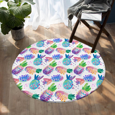 Image of Pineapple SW0748 Round Rug