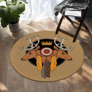 Deer Heads SW0751 Round Rug