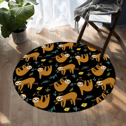 Image of Sloth Move SW0754 Round Rug