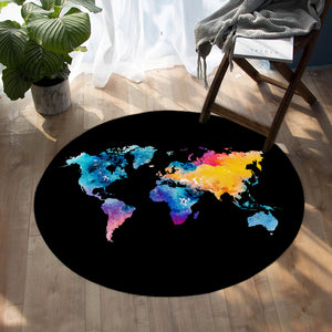 World Map SW0764 Round Rug