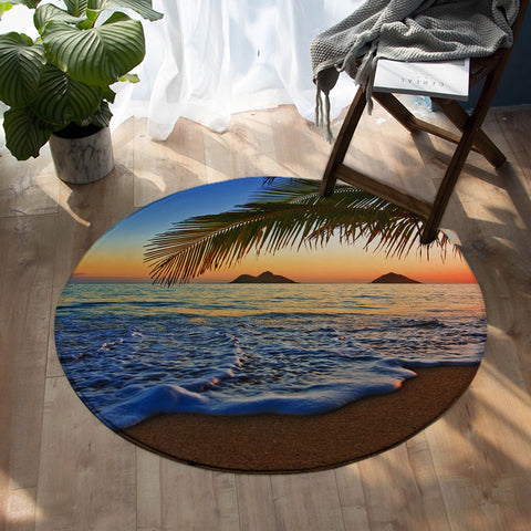 Image of Beach Sunset SW0822 Round Rug