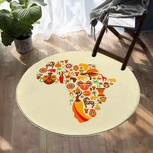 African Icons SW0826 Round Rug