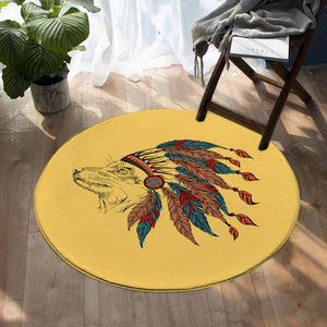 Warchief Dog SW0830 Round Rug