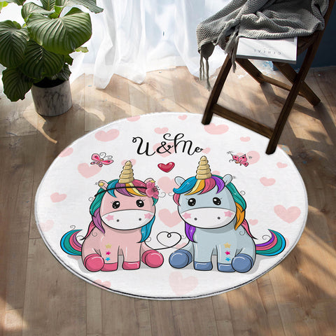 Image of Cute Unicorn SW0845 Round Rug