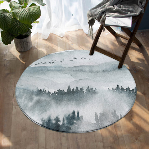 Image of Misty Forest SW0848 Round Rug