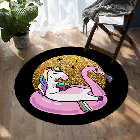 Image of Space Unicorn SW0851 Round Rug