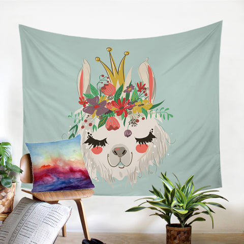 Image of Llama Queen SW0868 Tapestry