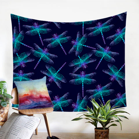 Image of Glowing Dragonflies SW0871 Tapestry