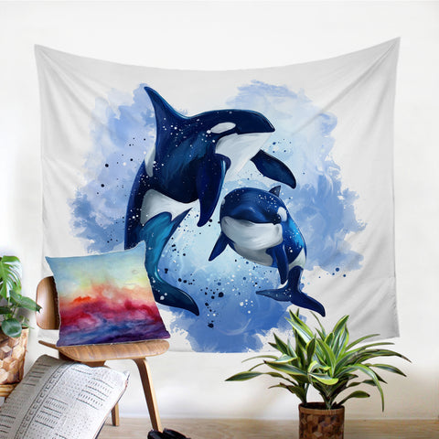 Image of Killer Dolphins SW0881 Tapestry