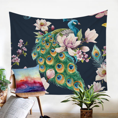 Image of Blossom Peacock SW0884 Tapestry