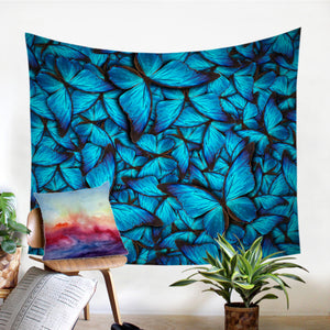 3D Blue Monarch SW0982 Tapestry