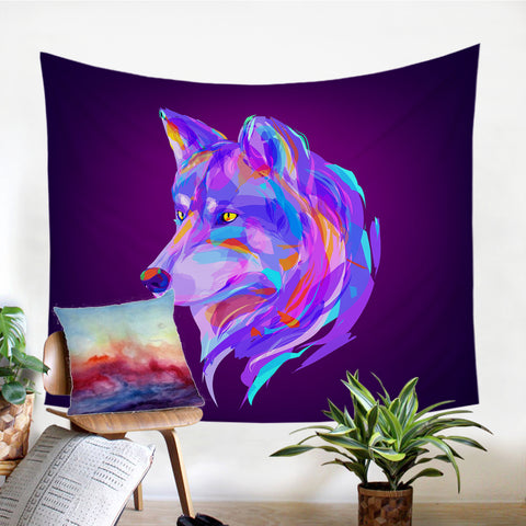 Image of Neon Wolf SW0998 Tapestry