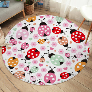 Bright Ladybugs SW1187 Round Rug