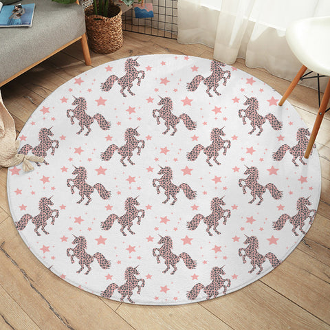 Image of Prancing Unicorns SW1202 Round Rug