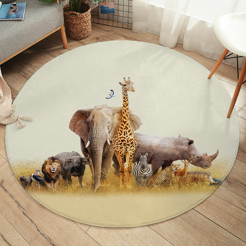 Image of Africa Fauna SW1296 Round Rug