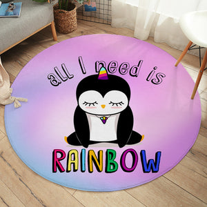 Rainbow Penguin SW1299 Round Rug