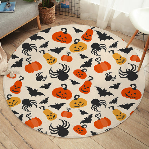 Image of Halloween Themed SW1362 Round Rug