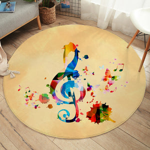 Colorful Music SW1374 Round Rug