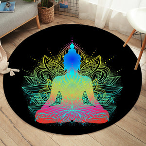 Meditating Buddha SW1383 Round Rug