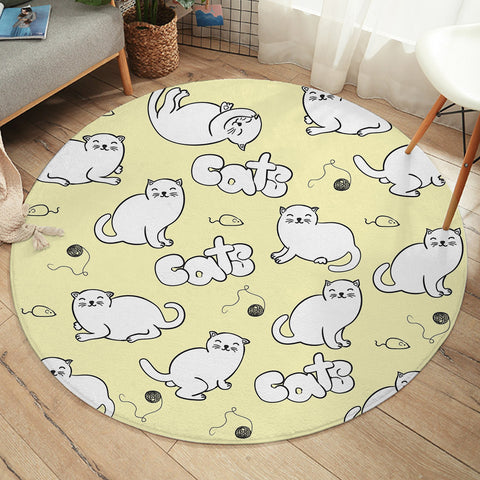 Image of Cute Cat SW1384 Round Rug