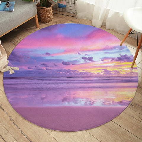 Image of Purplish Sunset SW1387 Round Rug