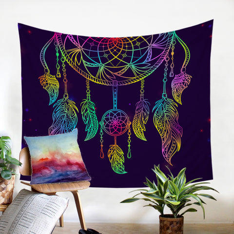 Image of Colorful Dream Catcher SW1494 Tapestry