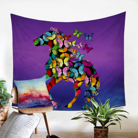 Image of Butterfly Horse SW1549 Tapestry