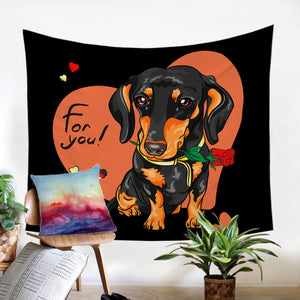 Love Dachshund SW1562 Tapestry